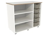 Flex-kast 3B laag B107xD50 x H96 cm wit Tangara Groothandel voor Kinderopvang inrichting